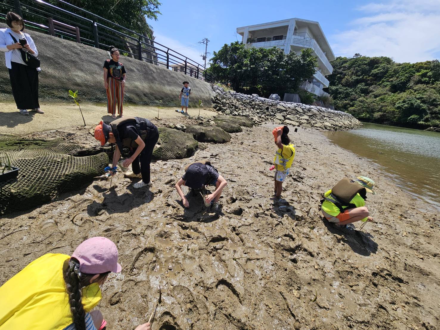 比謝川泥んこ遊びとマングローブの種植え体験02