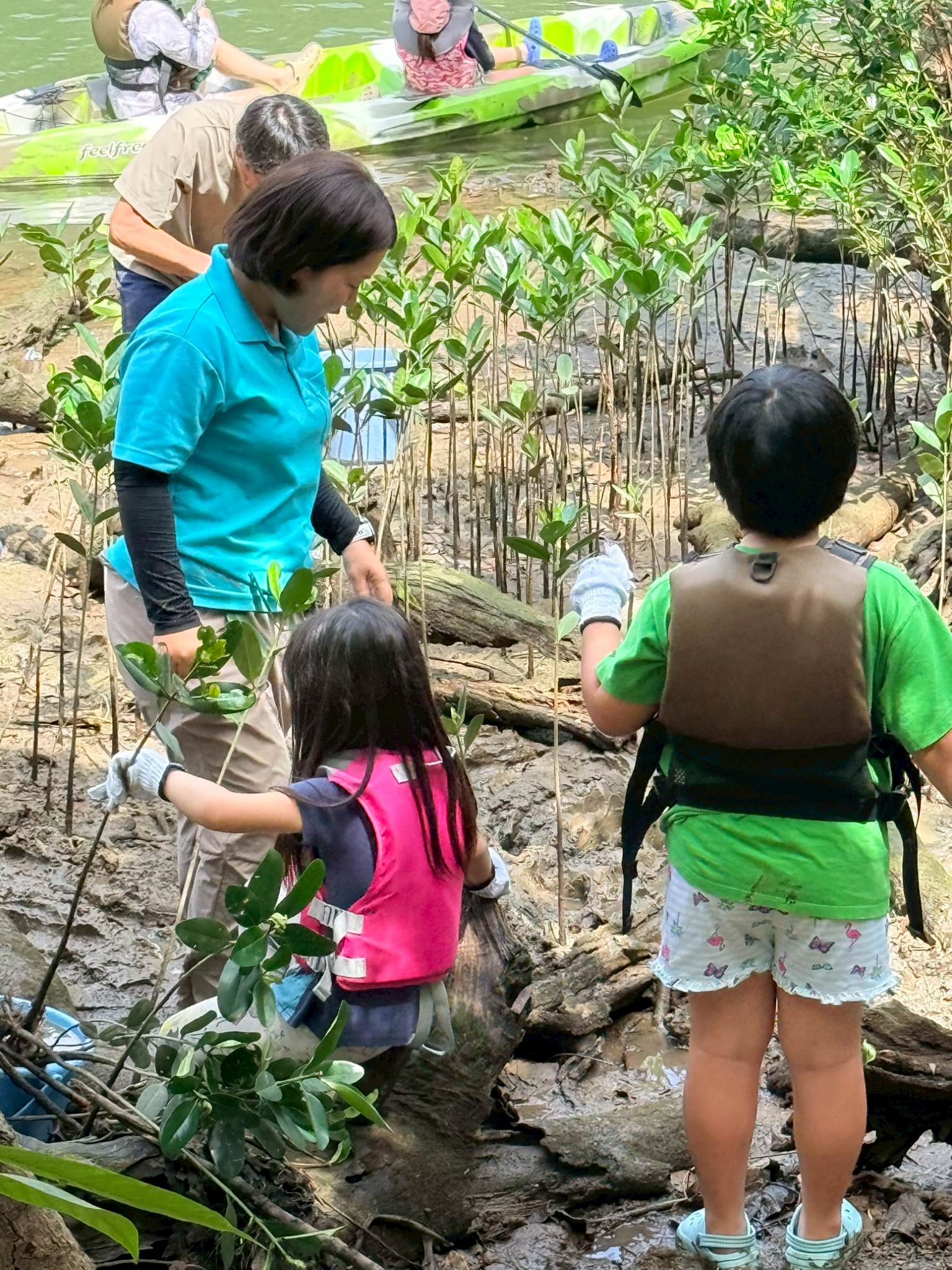 比謝川泥んこ遊びとマングローブの種植え体験　第2弾04